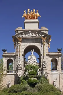 Symbolism Prints: Quadriga de l Auroa, La Cascada, architect Josep Fontsere, Parc de la Ciutadella