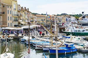 Traditionally French Prints: Quai Jean Jaures, Saint-Tropez, Var, Cote d Azur, Provence, France, Mediterranean, Europe