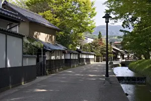 Nagano Prints: Quaint street lined with traditional residences in Matsushiro town, Nagano Prefecture