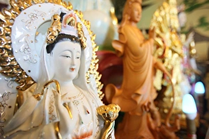 Quan Am, the Bodhisattva of compassion, Tu An Buddhist temple, Bonneville, Haute-Savoie, France, Europe