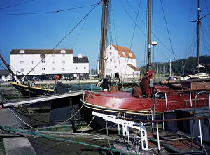 Quay Prints: Quayside, boats and Tidal Mill, Woodbridge, Suffolk, England, United Kingdom, Europe