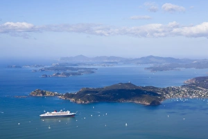Northland Prints: Queen Mary II visits the Bay of Islands, Northland, North Island, New Zealand, Pacific