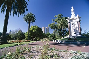 Melbourne Prints: Queen Victoria Gardens on the south bank of the Yarra River, opposite the city centre