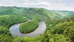 Auvergne Prints: Queuille's meander (Meandre de Queuille) of the Sioule River