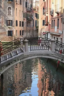 Railing Gallery: A quiet canal, Venice, UNESCO World Heritage Site, Veneto, Italy, Europe
