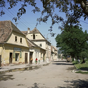 Romanian Prints: Quiet rural town, Dumbraveni, Transylvania, Romania, Europe