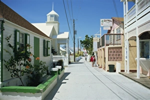 New Plymouth Prints: Quiet street scene, New Plymouth, Green Turtle Cay, Bahamas, West Indies, Central America