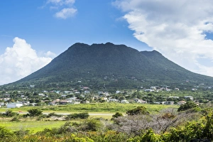 Netherland Antilles Prints: The Quill hill, St. Eustatius, Statia, Netherland Antilles, West Indies, Caribbean