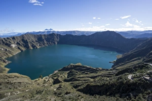 Volcanic Crater Prints: Quilotoa Loop, volcanic crater lake, Ecuador, South America