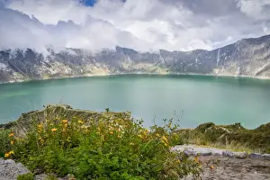 Caldera Prints: Quilotoa, a water-filled caldera and the most western volcano in the Ecuadorian Andes
