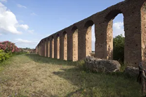 Brick Wall Prints: The Quintili aqueduct, Rome, Lazio, Italy, Europe