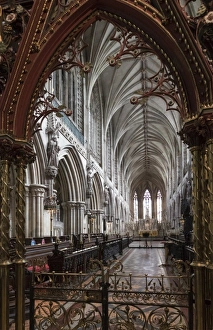Lichfield Prints: Quire seen through the Skidmore screen, Lichfield Cathedral, Staffordshire, England