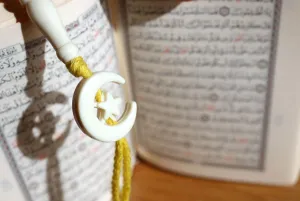 Quran Prints: Quran and Tasbih (prayer beads), Vietnam, Indochina, Southeast Asia, Asia