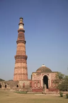 Qutab Minar Tower, UNESCO World Heritage Site, New Delhi, India, Asia
