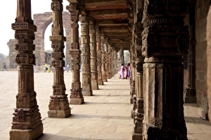 Delhi Prints: Qutub complex, UNESCO World Heritage Site, Delhi, India, Asia