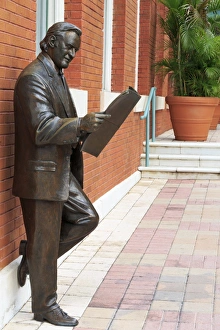 Tampa Prints: R. Manteiga statue in Centro Ybor, Tampa, Florida, United States of America, North America