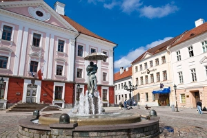 Public Square Prints: Raekoja Square (Raekoja plats), Tartu, Estonia, Baltic States, Europe