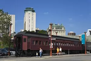 Rail Carriage in The Forks National Historic District, Winnipeg, Manitoba
