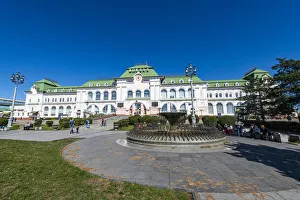 Railroad Station Prints: Railway station in Khabarovsk, Khabarovsk Krai, Russia, Eurasia