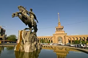 Images Dated 4th June 2010: The railway station of Yerevan, Armenia, Caucasus, Central Asia, Asia