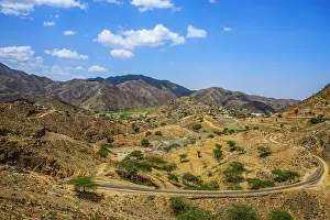 Curve Prints: Railway track snaking through the mountains along the road from Massawa to Asmara