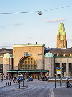 Helsinki Prints: Railway (Train) Station, Helsinki, Uusimaa County, Finland, Europe