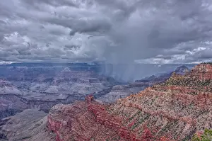 Stormy Prints: A rain storm over the North Rim of Grand Canyon National Park, Arizona, USA