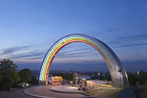 Kiev Prints: Rainbow Arch, Friendship of Nations Monument, Kiev, Ukraine, Europe