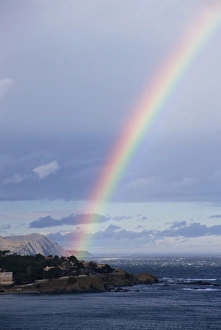 Cataluna Prints: Rainbow on the coast in Llanca