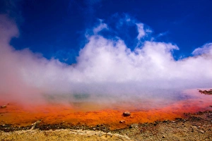 Geothermal Gallery: Rainbow Geyser, Rotorua, North Island, New Zealand, Pacific