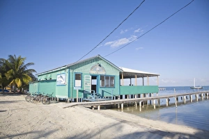 Bars Prints: Rainbow grill and bar, Caye Caulker, Belize, Central America