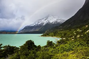 Patagonia Prints: Rainbow at Nordenskjold Lake, Torres del Paine National Park, Patagonia, Chile, South