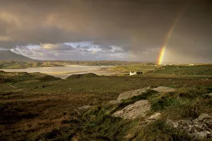 Images Dated 18th January 2000: Rainbow over Uig sands (Traigh Chapadail)