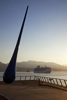 Canada Place Prints: The Raindrop sculpture and cruise ship in early morning light