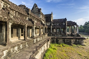 Raised terrace at Angkor Wat, Angkor, UNESCO World Heritage Site, Siem Reap Province, Cambodia, Indochina, Southeast Asia, Asia