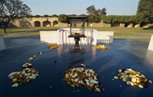 Gandhi Prints: Raj Ghat, the site of Mahatma Gandhis cremation