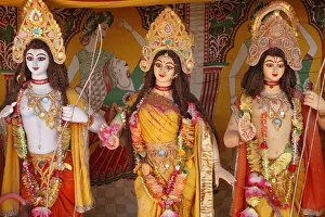 Necklace Prints: Rama, Sita and Rama again, Goverdan, Uttar Pradesh, India, Asia