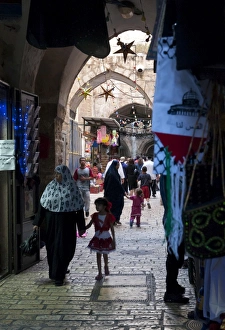 Old City Prints: Ramadan decorations in the Old City, Jerusalem, Israel, Middle East