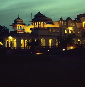 Rambagh Palace Hotel, formerly the Maharajahs Palace, Jaipur, Rajasthan state