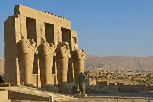 Images Dated 19th December 2011: Ramesseum Temple, West Bank of the River Nile, Thebes, UNESCO World Heritage Site, Egypt