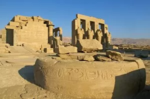 Images Dated 19th December 2011: Ramesseum Temple, West Bank of the River Nile, Thebes, UNESCO World Heritage Site, Egypt