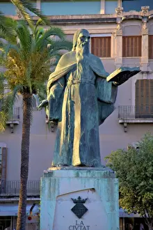 Stereotypically Spanish Prints: Ramon Llull Statue, Palma, Mallorca, Spain, Europe