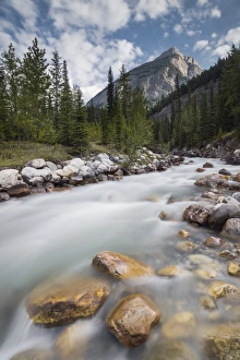 Rocky Mountains Prints: Rampart Creek in Banff National Park, UNESCO World Heritage Site, Alberta, Rocky Mountains