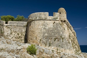 Ramparts Prints: Ramparts of the 16th century Venetian fortress, Rethymno, Crete, Greek Islands