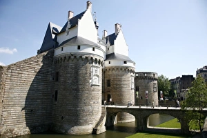 Chateaux Prints: Ramparts of the Chateau des Ducs de Bretagne, Nantes, Brittany, France, Europe