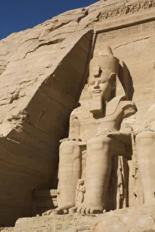 Nubia Prints: Ramses II statue, Ramses II Temple, UNESCO World Heritage Site, Abu Simbel, Nubia, Egypt