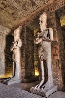 Ramses II statues, Hypostyle Hall, Ramses II Temple, UNESCO World Heritage Site
