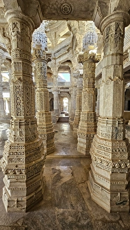Jain Prints: Ranakpur Jain temple (Chaturmukha Dharana Vihara), Ranakpur, Rajasthan, India