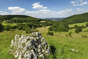 Crater Prints: Randecker Maar, former volcanic pipe, Ochsenwang, Swabian Alps, Baden-Wurttemberg