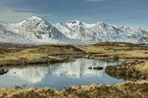 Black Mount Prints: Rannoch Moor and Black Mount in early spring, Scotland, United Kingdom, Europe
